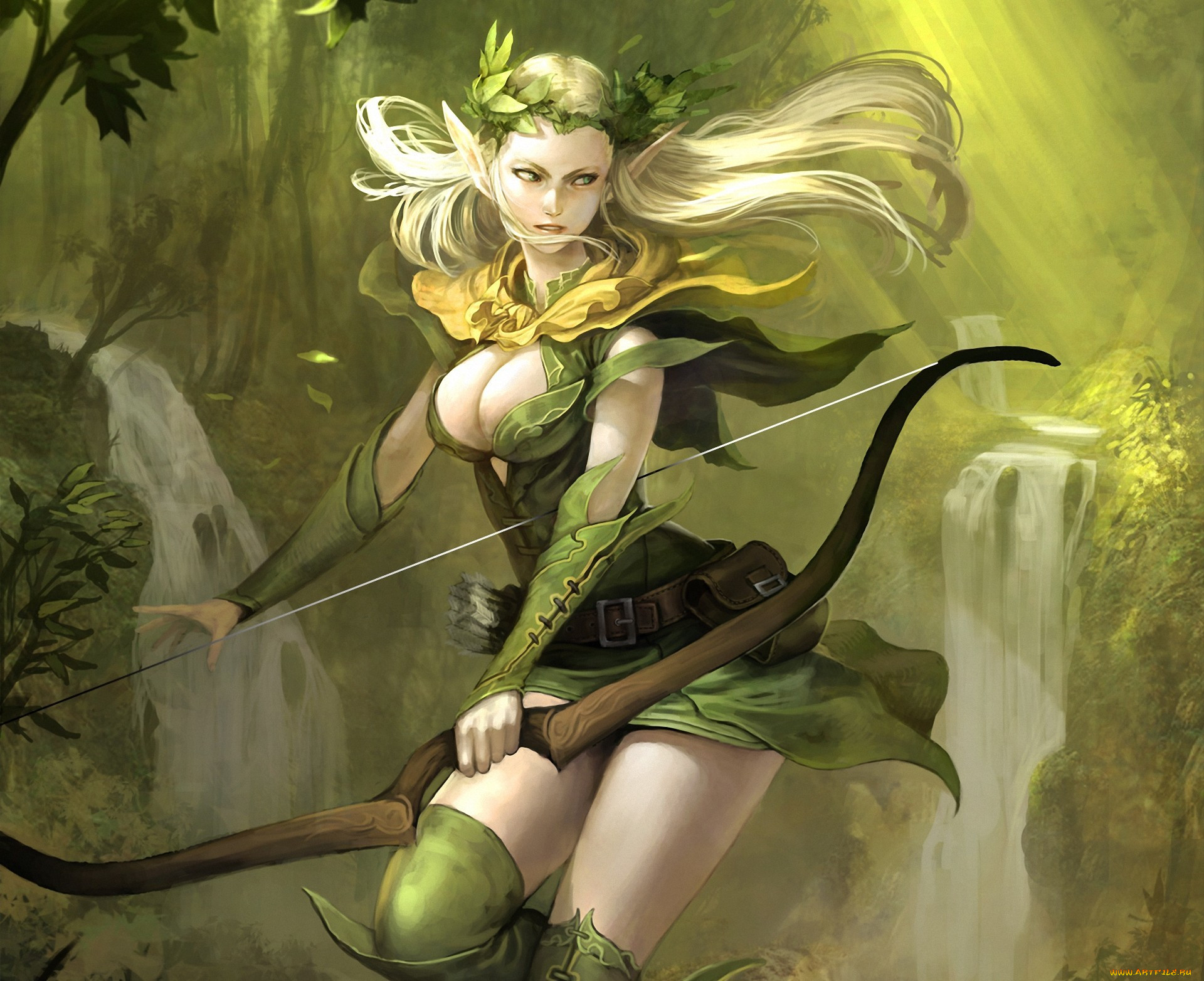 Elf archer. Лучница Кэрол. Эльфийка Миралисса. Лесная эльфийка лучница фэнтези арт.